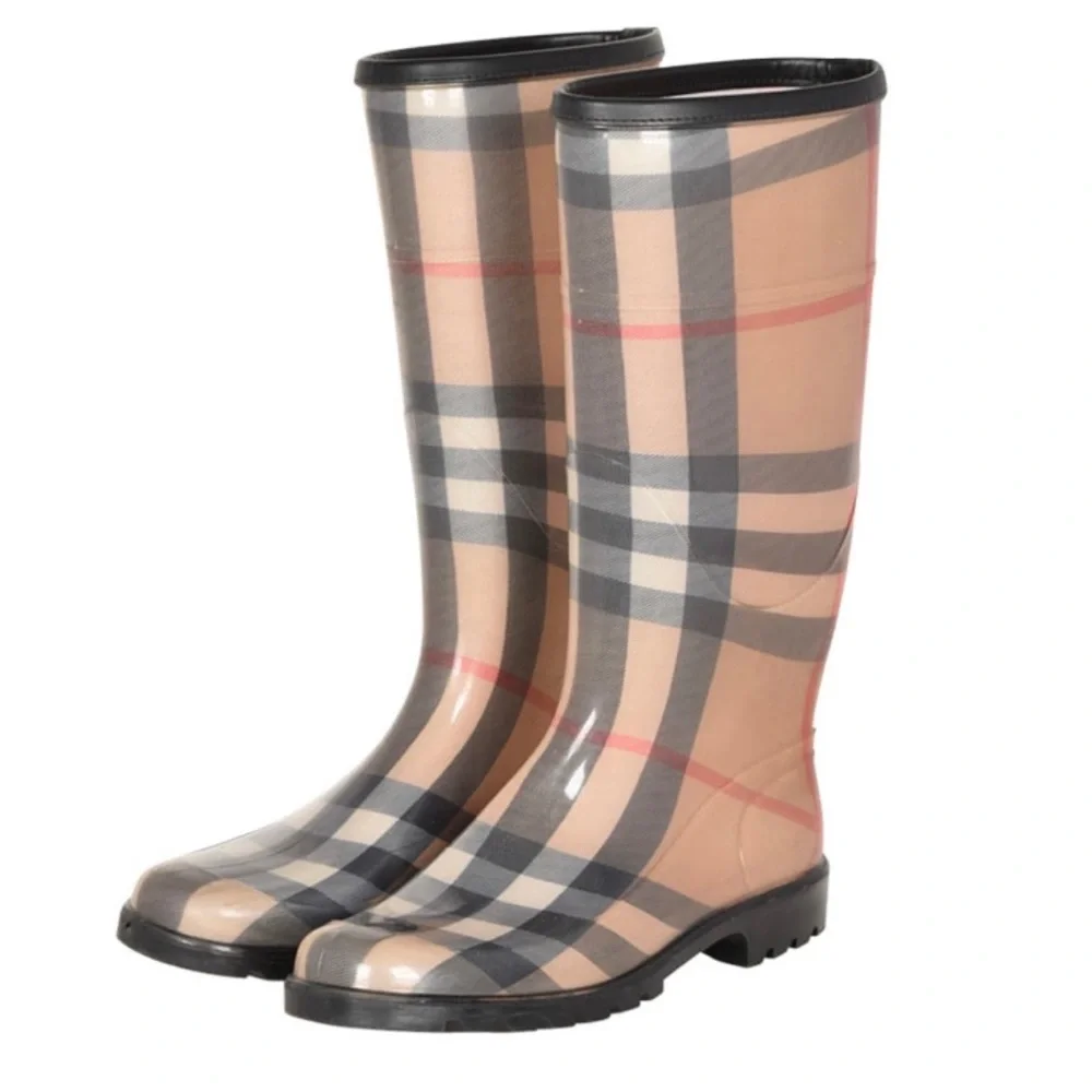 Burberry Rain Nova Check Rain Boots - Picture 3 of 9